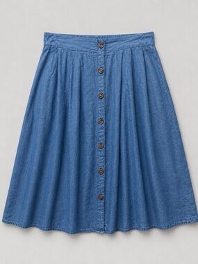 Torrid 2x Chambray Midi Skirt with Buttons